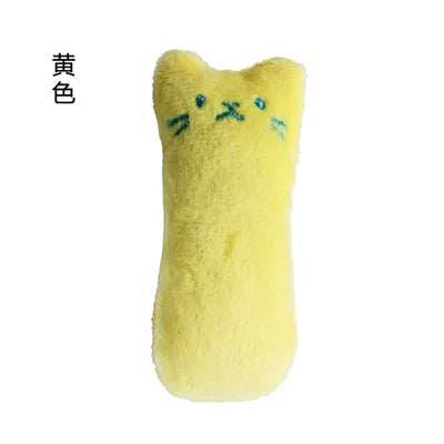 Teeth Grinding Catnip Toys Funny Interactive Plush Cat Toy Pet Kitten Chewing Vocal Toy Claws Thumb Bite Cat mint For Cats - 