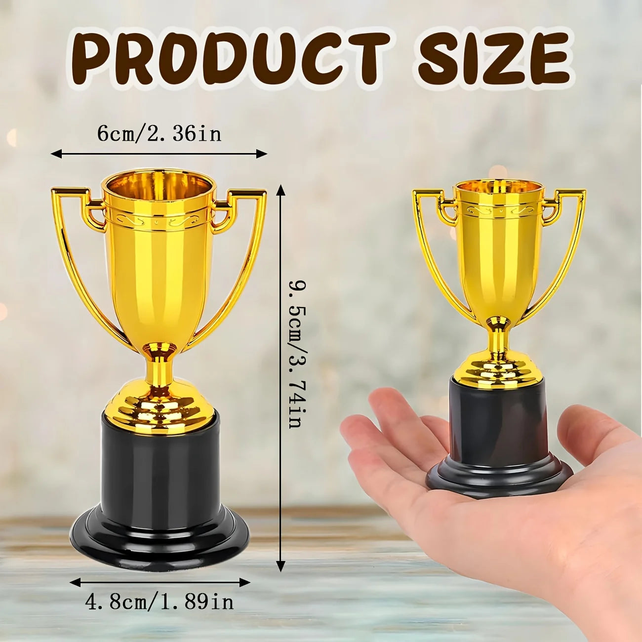 20pcs Elegant Trophy Awards - Durable Decorative Trophies for Corporate, School, Celebration Trophies, Sleek Tower Trophy - g