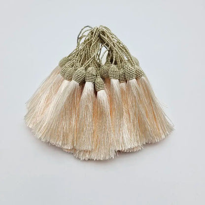 Beatiful 5pcs Hanging Rope African LaceTassels Fringe Sewing Tassel Trim for Fabric DIY Curtain Accessories Decoration - Beig