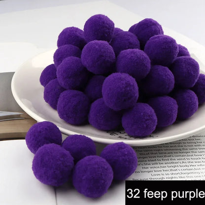Assorted Pompom 8/10/15/20/25/30mm Fluffy Soft Pom Poms Balls Mixed Pompoms for DIY Crafts Wedding Decor Kid Toy Sewing Suppl