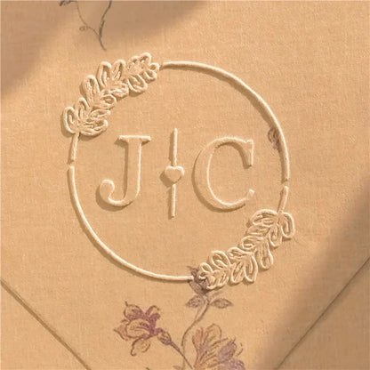 Customize Embossing Stamp Wedding Monogram Embosser Stamp,Personalized 2 initials Embosser Stamp,Wedding gift,hand held embos