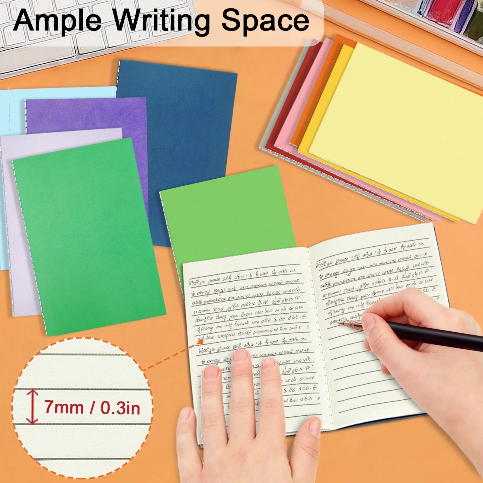 24 Pack Pocket Notebook Journal Bulk, College Lined Paper with Softcover, Small Memo Notepad for Writing/Drawing Diary/ Subje