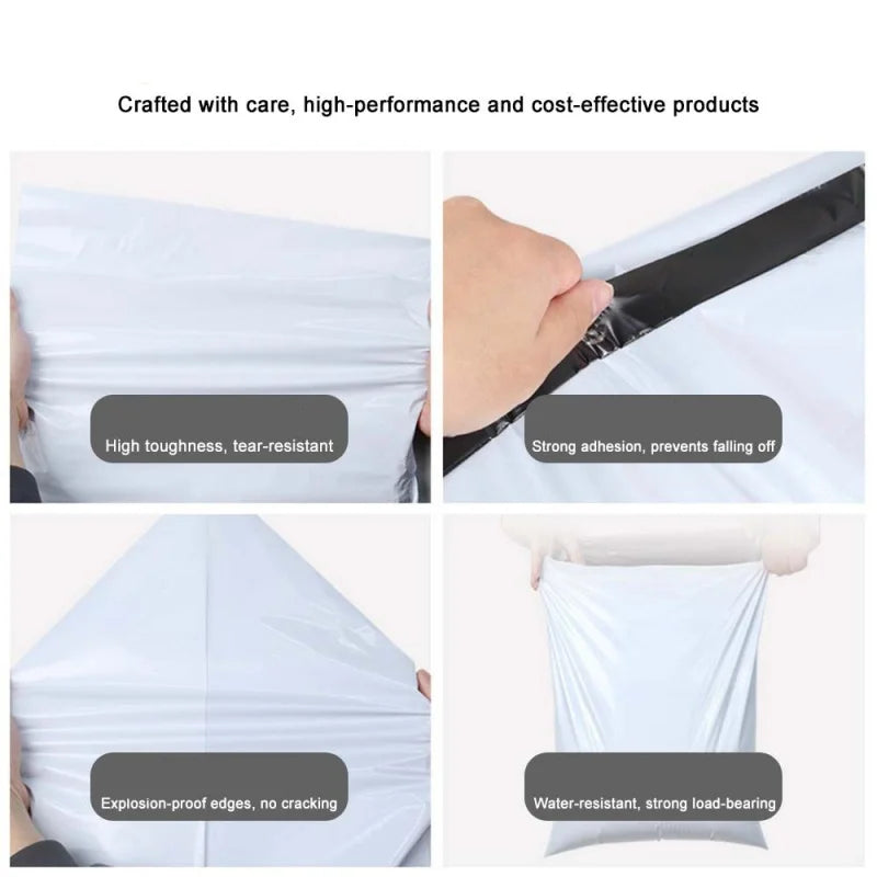 10/50/100Pcs Envelope Bag Plastic Express Envelope Storage Bag Gray White Mailing Bag Self Adhesive Sealed Express Bag