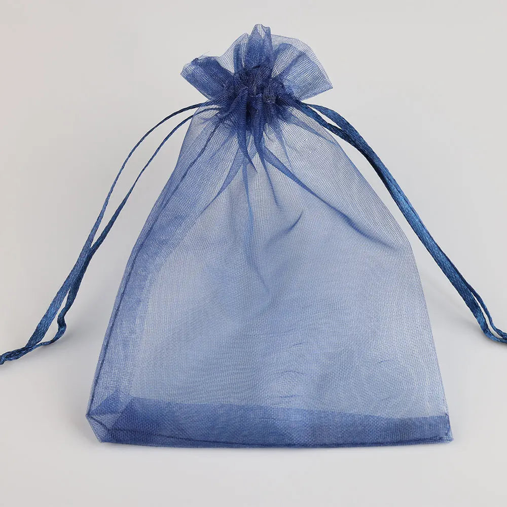 50/100pcs Colorful Organza Gift Bag 5x7 7x9 9x12 10x15 13x18cm Party Wedding Favors Candy Jewelry Packaging Drawstring pouche