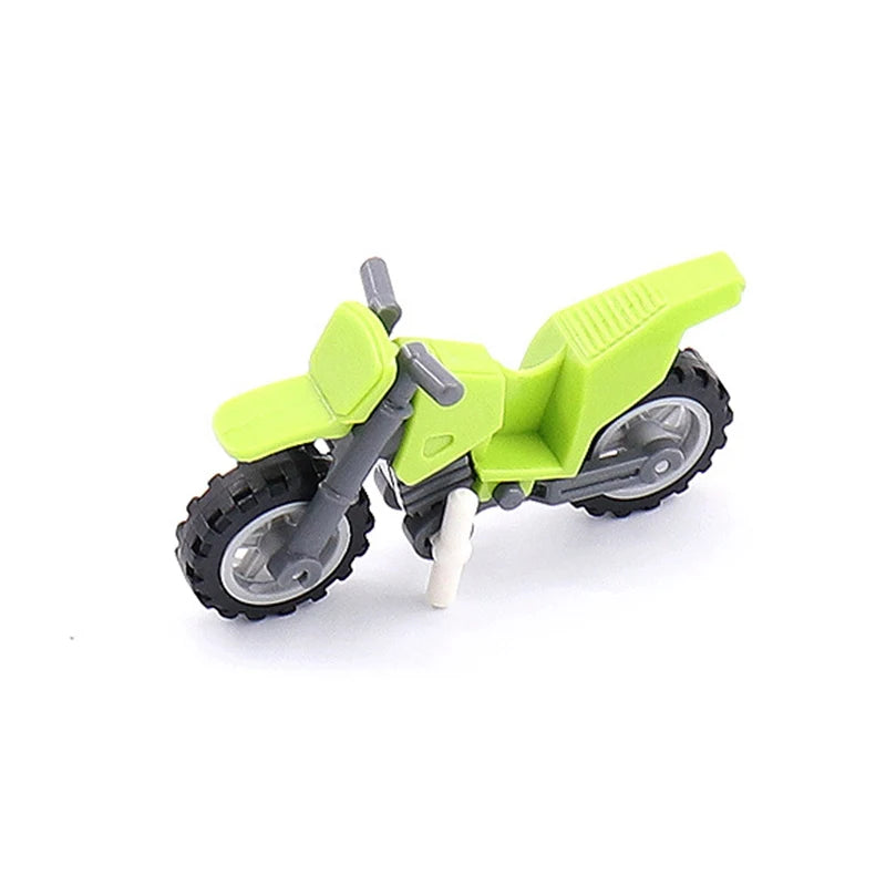 Military Weapon Motorcycle Many Colors Toys For Children Accessories War II Transportation Facility Militaries Compatible Blo