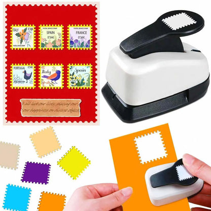 Postage Stamp Scalloped Square Paper cutter tool for crafts Hole Punchers 25mm 38mm 50mm for crafting for scrapbook cardmakin