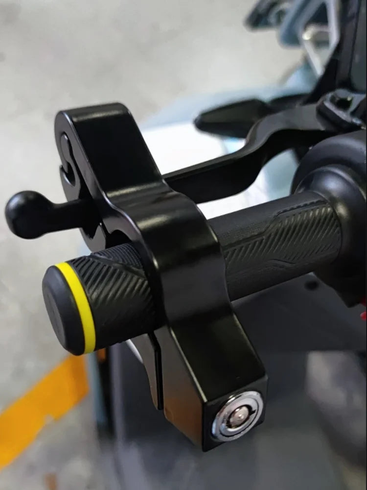 Motorcycle & Bicycle Handlebar Lock Heavy Duty Steel Anti-Theft Lock for ATV/Dirt Bike/Street Motorcycles/Commuter Bikes Univ