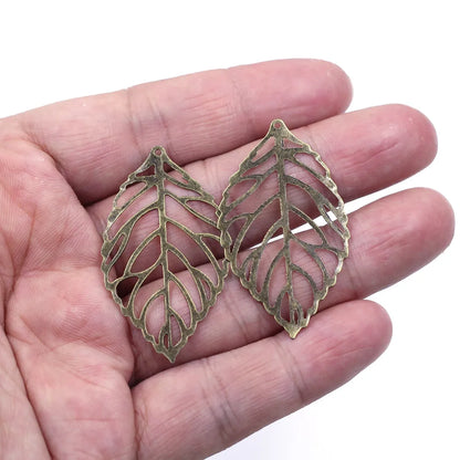 Pendants Wraps Metal Crafts Connectors Rose Flower Filigree Flower For Embellishments Scrapbooking Jewelry DIY Accessories - 