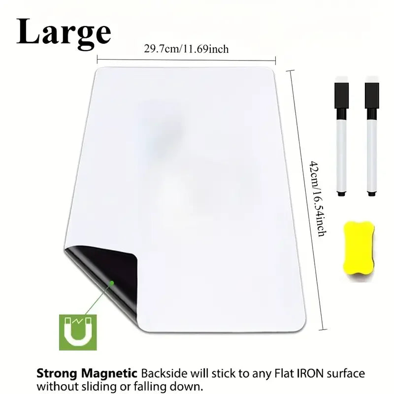 A3 A4 A5 Erasable Flexible Marker Fridge Magnet Magnetic WhiteBoard Dry Erase Board Refrigerator Sheet Kitchen Memo Grocery L