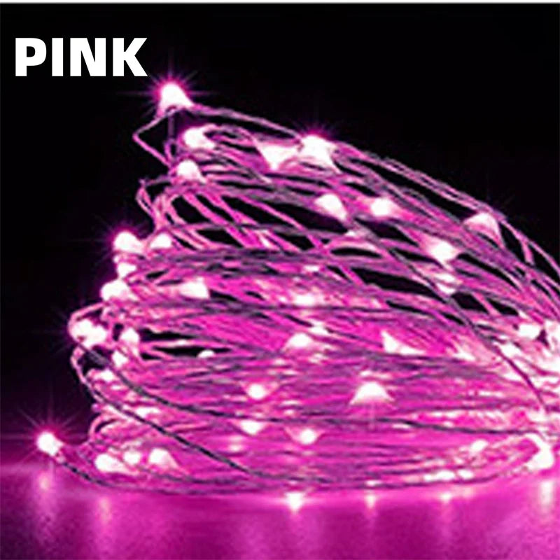 USB Led Fairy Lights Copper Wire String 20M 200LED Holiday Outdoor Lamp Garland For Christmas Tree Wedding Party Decoration -