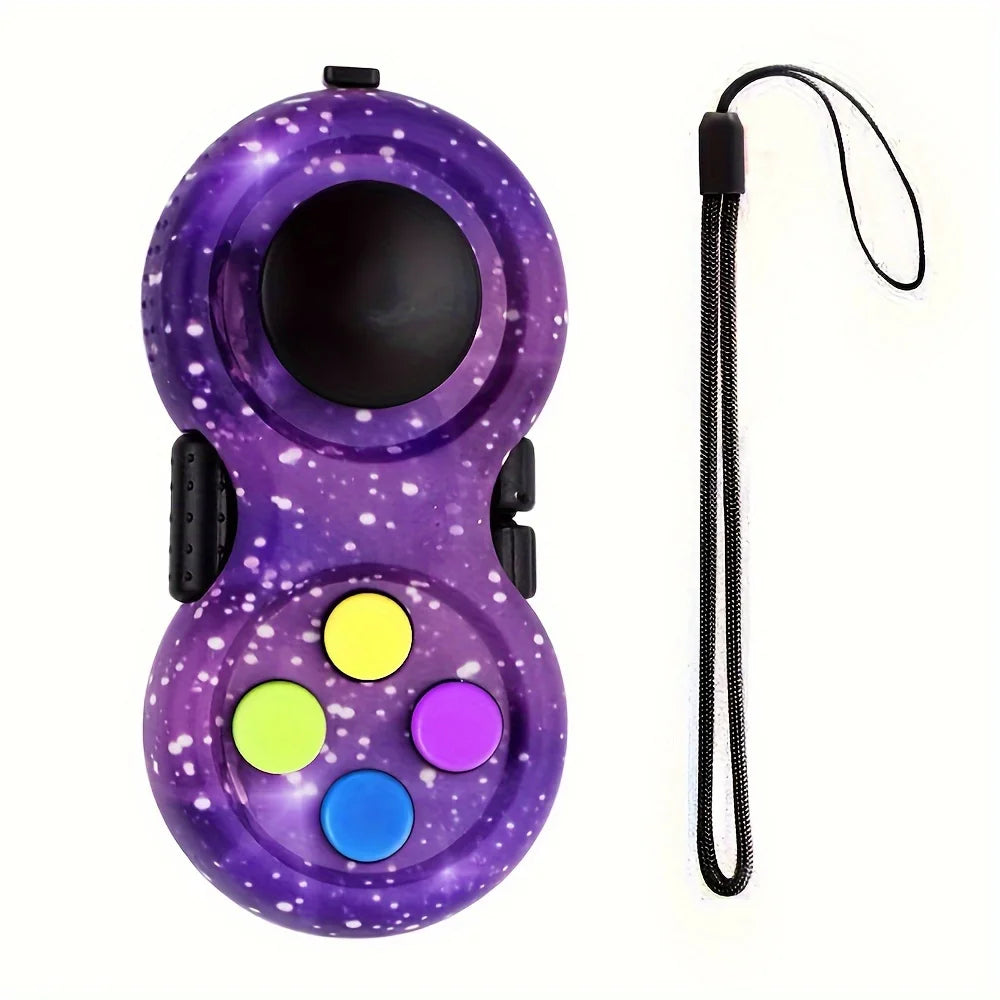 Fidget Pad Retro Classic Fidget Controller Handheld Fidget Game Controller Fun Fidget Pad Packs Classic Fidget Toys - PURPLE