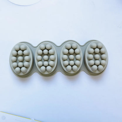 1pc 3D Silicone Soap Mold Massage Shape Mold for Massage Therapy Soap Making Tool Oval Spa Soap Mould Crafts Accessories - gr