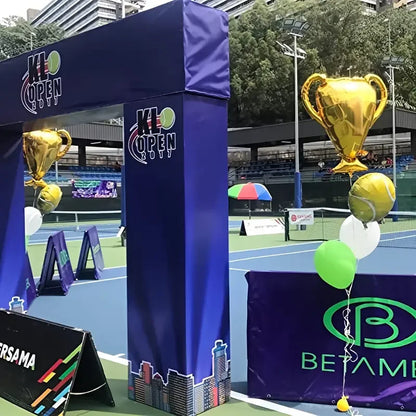 4pcs Champion Trophy Aluminum Balloon Football Basketball Anniversary Birthday Party Decoration