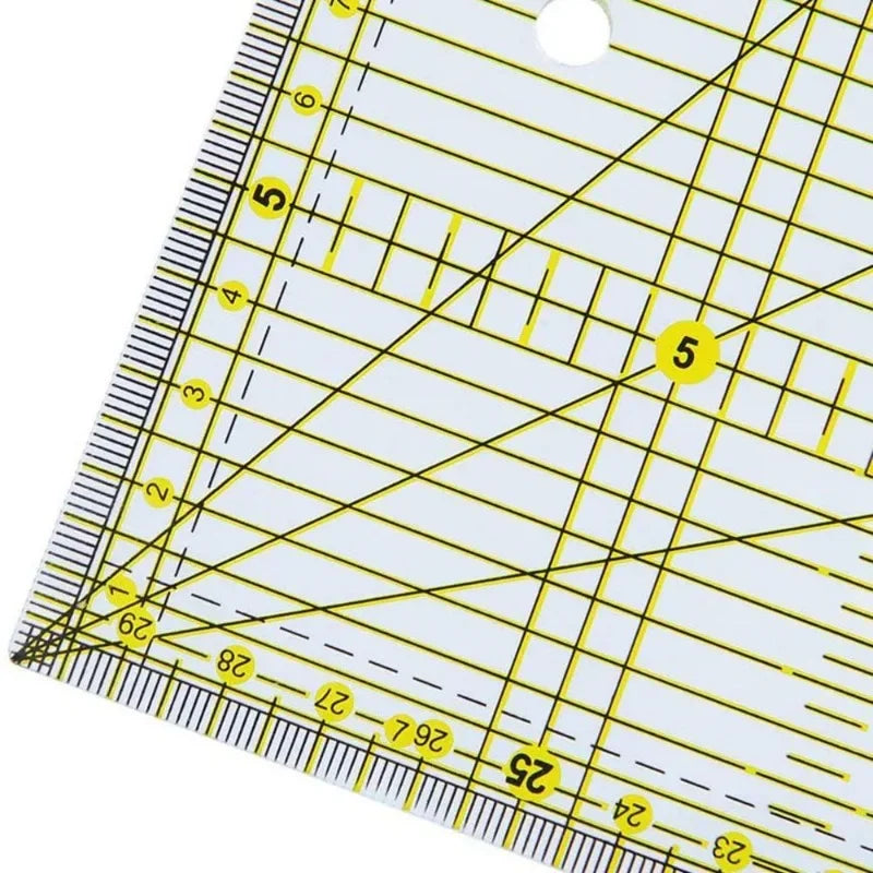 15*30 Quilters Ruler with Double Colored and Grid Lines Patchwork Ruler Acrylic Sewing Ruler for Sewing Quilting Cutting Rule