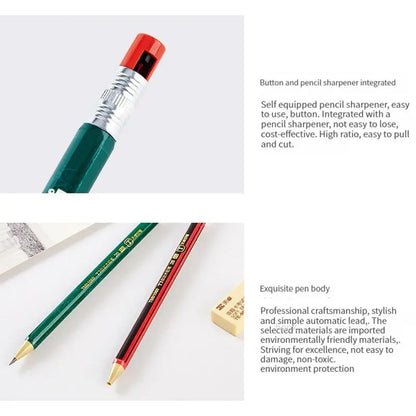 2.0 mm Mechanical Pencils Set 2B Automatic Student Pencils with Sharpener Color Pencil Leads School Pens Kawaii Cute Statione