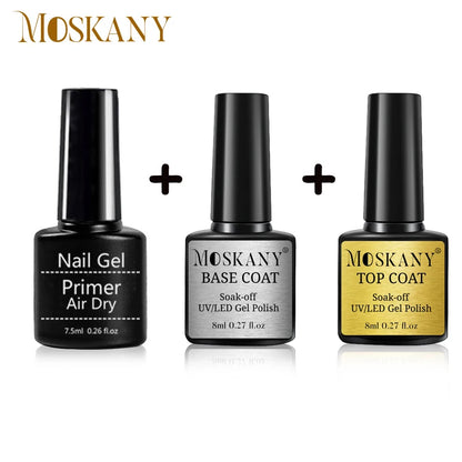 Acrylic No-acid Primer Nail Art Set With Base Coat And Top Coat Soak Off Gel Nail Polish For Nail Art Design Tool Kit - Prime