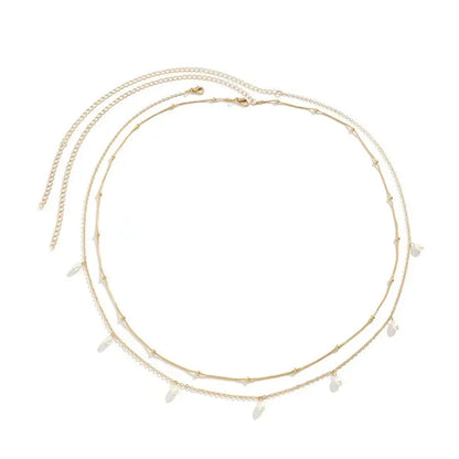 New Fashion Sexy Double Layer Pearl Chain for Women Waist Bead Belly Chain Belly Belt Summer Beach Body Jewelry Festival Gift