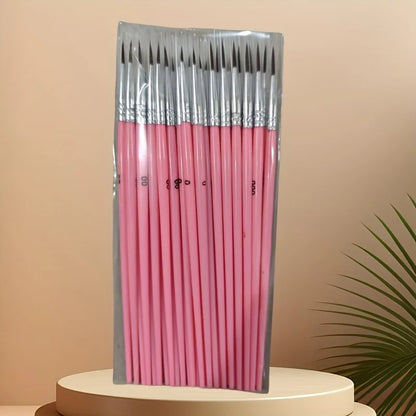 30Pcs Fine Detail Paint Brush Set #0 #00 #000 Miniature Brushes Nylon Hair for Watercolor Oil Acrylic Painting Crafts
