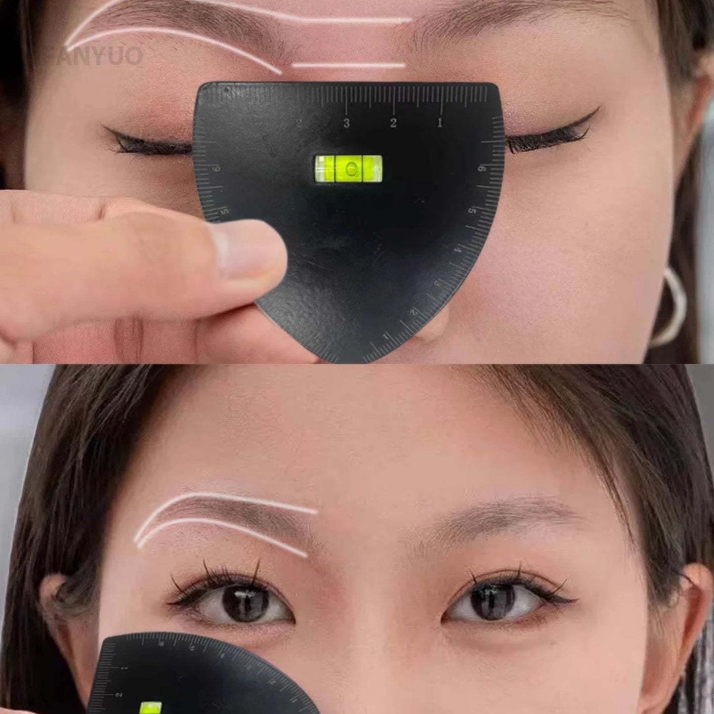 1/3pc Brow Shaping Stencil Women Instant Brow Shaper Ruler Multi-Style Template Kit for Fast & Precise Shaping Brow Magic Too