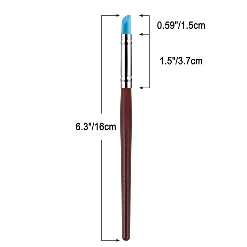 5Pcs/set Silicone Clay Sculpting Tools for Brush Modeling Dotting Nail Art Pottery Clays Tool DIY Carving Ceramics Sculpture