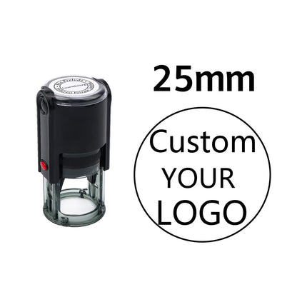 Custom Stamp Round Self Inking,Personalized Stamp 25/30/40/50mm Monogram LOGO Design Rubber Stampswith 4 Optional Ink Colors