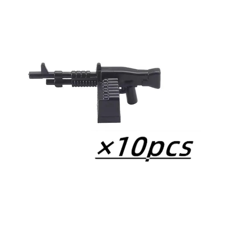 Military Weapons Figures Mini Accessories Light Machine Guns MOC Soldiers Army Brinquedos No Playmobil Building Block Boy Toy