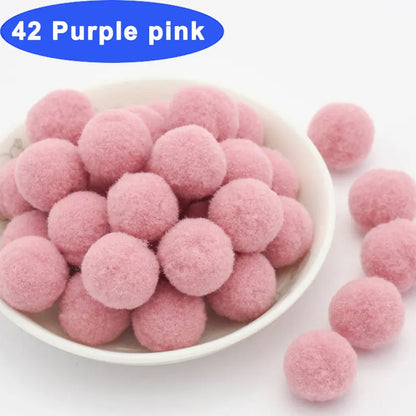 30-300Pcs Soft Pom Poms Fluffy Balls Pompon Mixed 40Colors Pompom Fur Ball for Kids DIY Craft Wedding Decor 8/10/15/20/25/30m