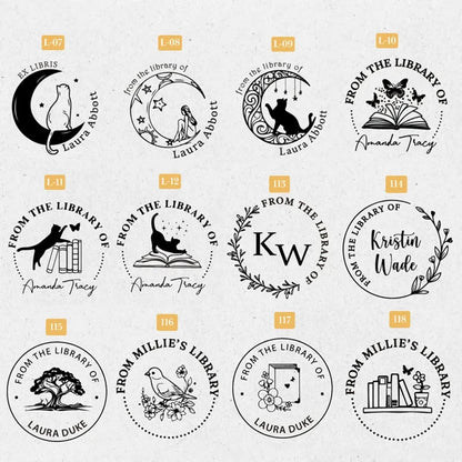 Custom Embosser Stamp,From the Library Embosser,Personalized Book Embosser Stamps,Custom Logo,Magic School,Gift for Book Love