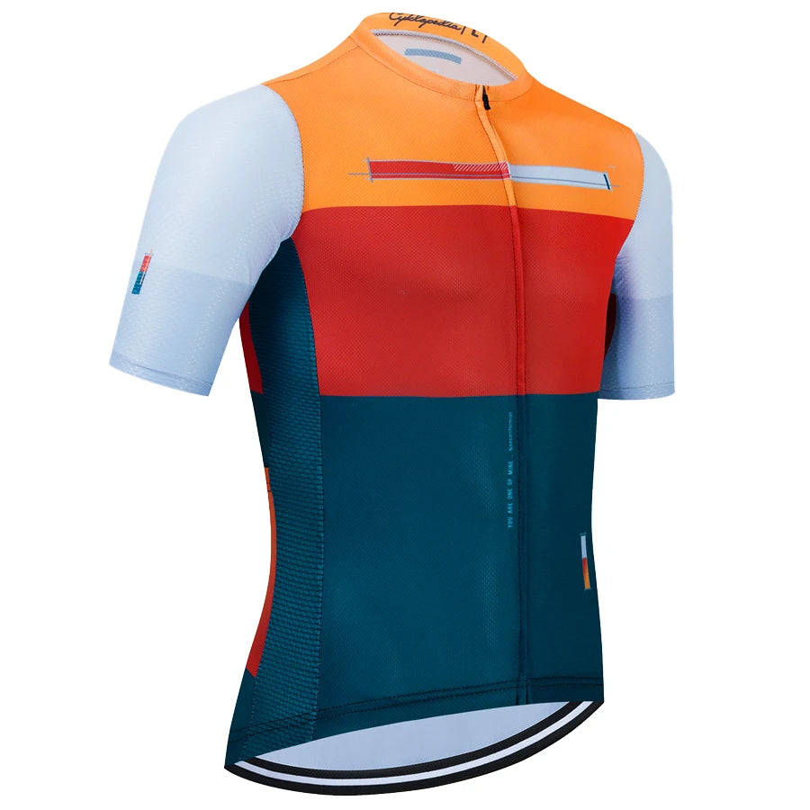Summer 2025 Short Sleeve Cycling Jersey Men MTB Bicycle Top Outdoor Cycling Clothing Breathable Shirt Maillot Ciclismo Quick 