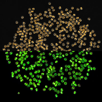 2/3/4mm Glass Luminous Beads (Glow-in-The-Night Seed Beads) - DIY Jewelry Making(Necklace/Bracelet)Handmade Accessories 11g/B