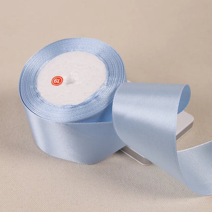 6mm 10mm 15mm 20mm 25mm 40mm 50mm Sky Blue Satin Ribbons Christmas Wedding Party Decoration Gift Wrapping Light Blue Ribbons 