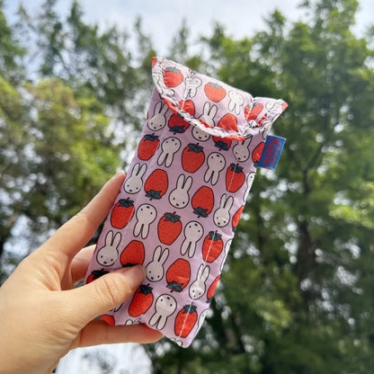 Kawaii Anime Miffy Rabbit Glasses Bag Cartoon Cute Glasses Storage Bag Cotton Inner Liner Sunglasses Sunglasses Protective Ba