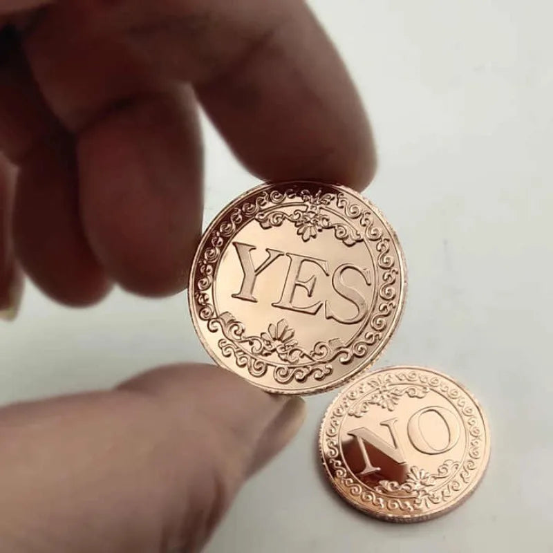 YES NO Decision Coins Magic Coin Collections Good Luck Vintage Antique Bronze Wish Lucky Coin US Coins Commemorative Gold Coi