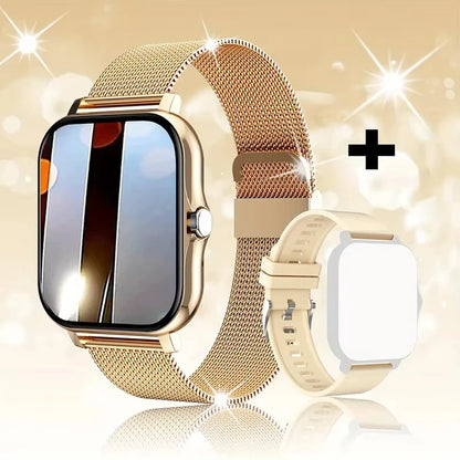 LAXASFIT 2025 New Smart Watch for Men Women Gift Full Touch Screen Sports Fitness Watch Bluetooth Call Digital Smartwatch