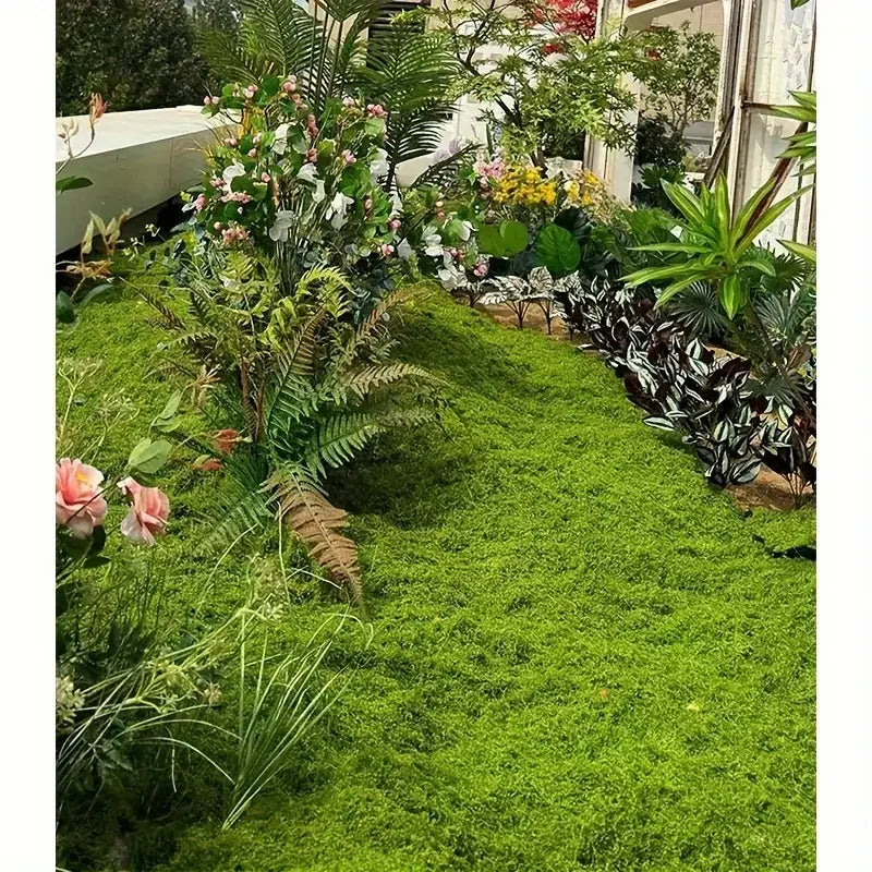 100cm*100cm Artificial Moss Carpet Aquascape Bionic Turf Fake Moss Micro-Landscaping Arrangement Lawn Bonsai Potted Plants Pa
