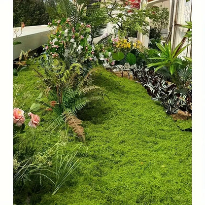 100cm*100cm Artificial Moss Carpet Aquascape Bionic Turf Fake Moss Micro-Landscaping Arrangement Lawn Bonsai Potted Plants Pa
