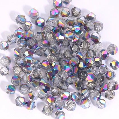 100Pcs 4MM Glass Bicone Shaped Beads Faceted Crystal Beads for Jewelry Making Bracelet Necklace Earrings DIY Beading - 14