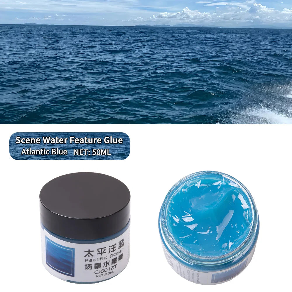50ML Diorama Rivers/Oceans/Lakes/Simulation Static Water Scene Making Materials DIY Model Kit For Effect Miniature Landscape 