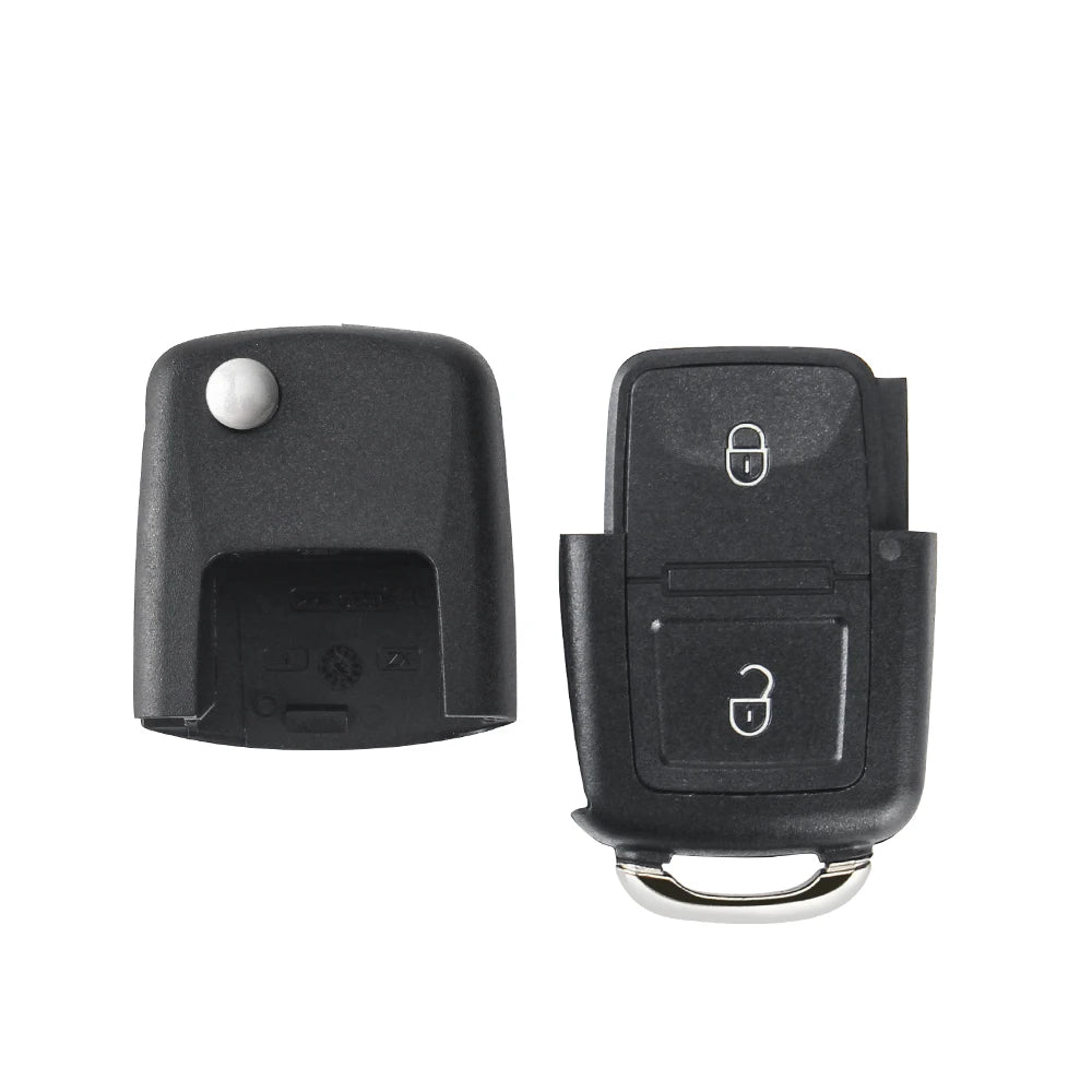 KEYYOU 2 Buttons Remote Flip Folding Car Key Shell for VW For Volkswagen MK4 Bora Golf 4 5 6 Passat Polo Bora Touran