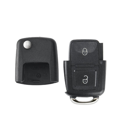 KEYYOU 2 Buttons Remote Flip Folding Car Key Shell for VW For Volkswagen MK4 Bora Golf 4 5 6 Passat Polo Bora Touran