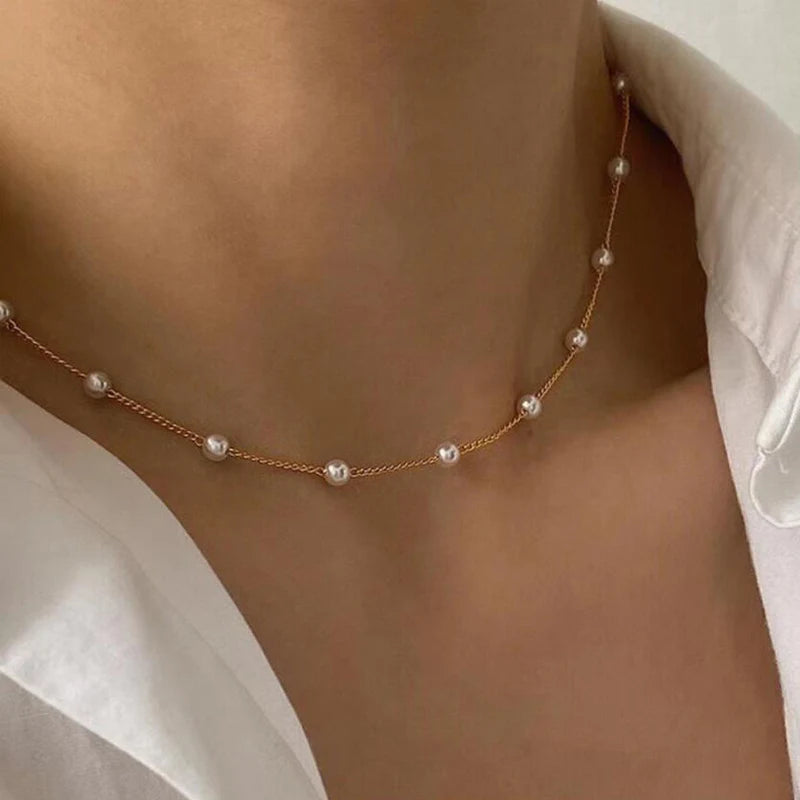 Vintage Necklace on Neck Gold Color Chain Women's Jewelry Layered Accessories for Girls Aesthetic Gifts Fashion Pendant 2025 