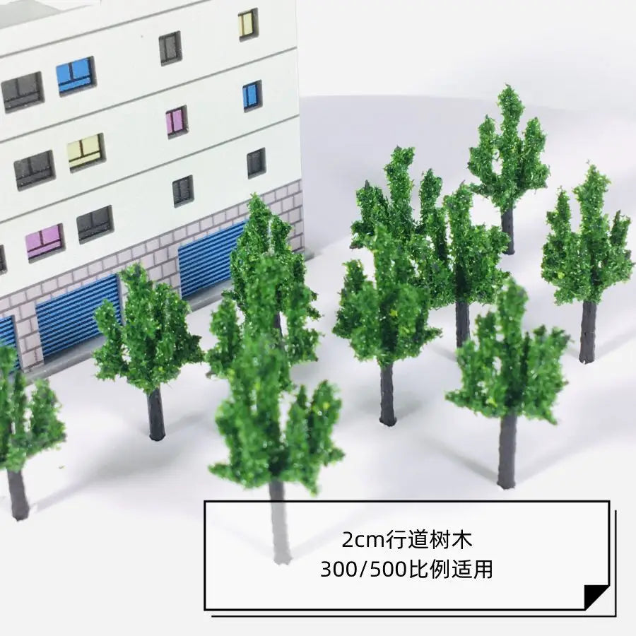 Diorama 1:300 Scale Architectural Model City Skyscraper Building Scene Display Model Railway Train Assembled Layout - 2 cm sm