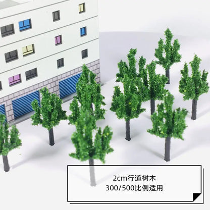 Diorama 1:300 Scale Architectural Model City Skyscraper Building Scene Display Model Railway Train Assembled Layout - 2 cm sm
