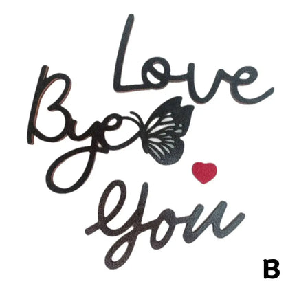 Wooden Letters Wall Decor Love You Bye Sign Wall Decor - B
