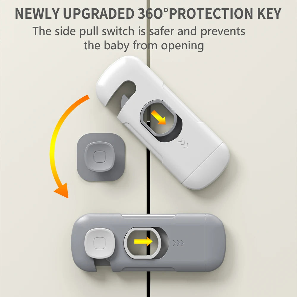 1/2/3/5pcs Child Safety Cabinet Lock Security Protection Home Refrigerator Safety Buckle Baby Anti-Pinch Hand Drawer Door Loc