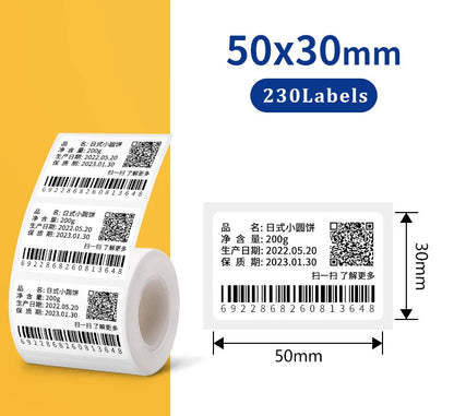 Munbyn/Nelko Holographic Laser Label Sticker Matte Silver Thermal Paper for M110 M220 M200 E210 P50 PM220 DETONG P1 WP9520 Ma