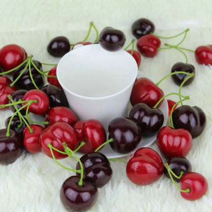 20PCS Multicolor Simulation Fruits Vegetables Plastic Room Decoration Food Model Photography Props DIY Fake Cherry Lemon Pato