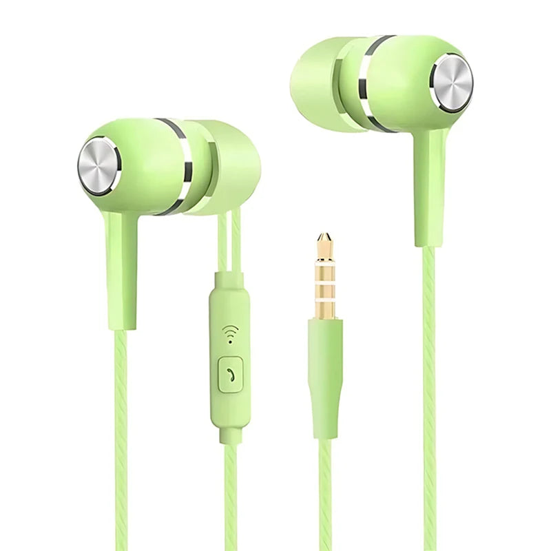 3.5mm Wired Earphone In Ear Headset HIFI Heavy Bass Earbuds Monitor Sports Headset Stereo Music Gaming Headphone With Microph