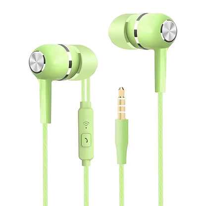 3.5mm Wired Earphone In Ear Headset HIFI Heavy Bass Earbuds Monitor Sports Headset Stereo Music Gaming Headphone With Microph
