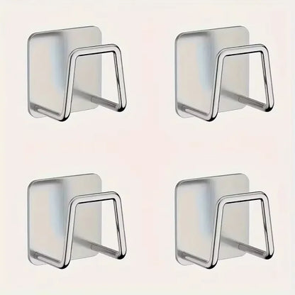 4Pcs Kitchen Storage Rack, Punching-free Wall Under Cabinet Cutting Board , Multi-functional , Accessories